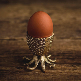 荷兰进口Doing Goods复古黄铜鸡蛋座蛋托蛋杯鸡蛋架 蛋盅餐桌用具