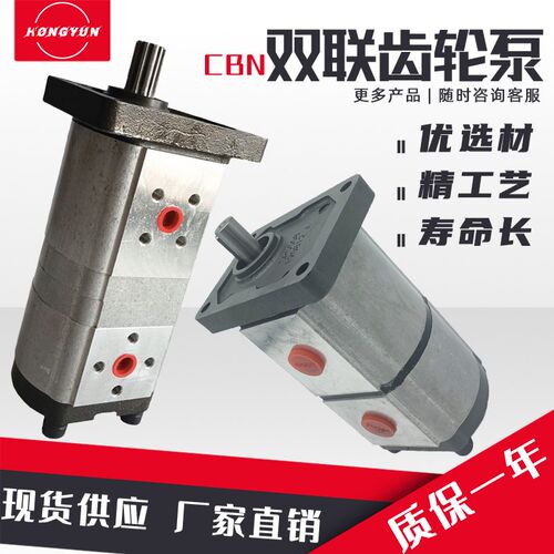 双联液压齿轮泵油泵总成CBN/T-F310/306小型高压油泵配件大全泵头