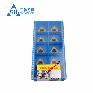 SMX30卡簧槽刀刀粒三角型割槽刀 浅槽刀片TGF32R100 三韩刀片 立装