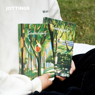 拾杂原创「意外之喜」精装 硬壳笔记本B6手账本空白插画内页日记本