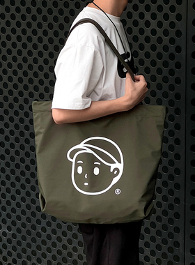 FINERWORLD大容量户外通勤托特包环保袋韩版单肩包多色帆布尼龙包