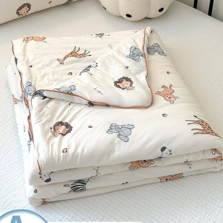A类儿童夏凉被空调被纯棉可机洗夏季宝宝婴儿单人小薄被夏天1