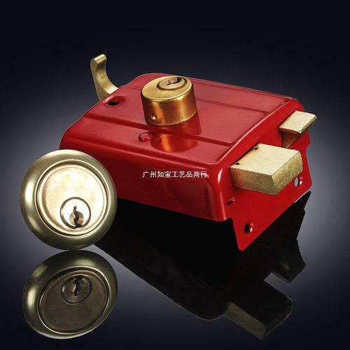 通用型外装门锁家用室内木门房门铁门宿舍卧室老式防盗锁双舌566