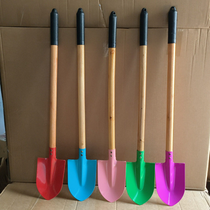 加厚铁铲儿童挖土挖沙挖雪铁铲子家用园艺盆栽工具种植铲三件套