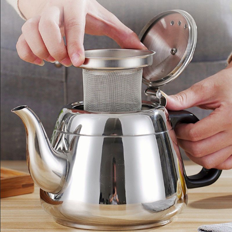 加厚不锈钢茶壶饭店泡带滤网电磁炉烧水壶茶具家用大容量