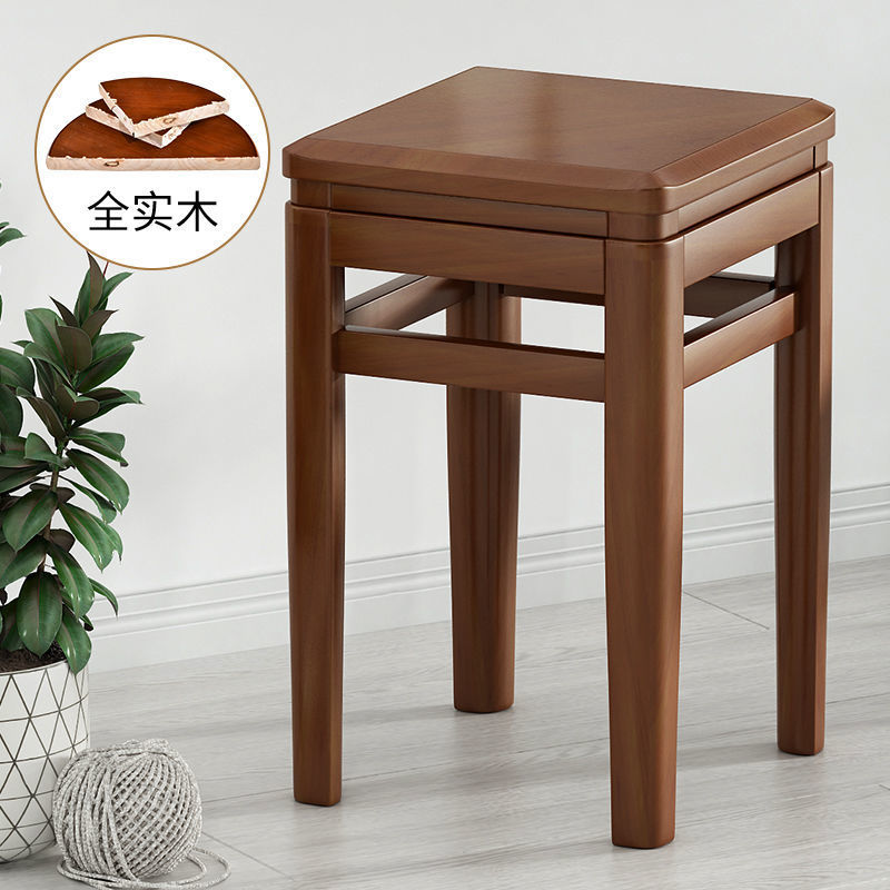 家用实木凳子大方凳高凳圆储存叠放艺术凳餐凳吃饭