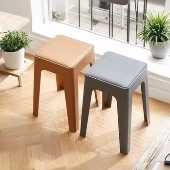 塑料凳子加厚家用特厚现代简约可叠放摞叠久坐舒服椅子高方凳板凳