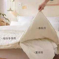 手工蚕丝被100桑蚕丝被子母被二合一拉链款双人春秋被芯四季通用,床上用品,酒店床品套件,淘宝优惠券,粉丝福利购,淘宝优惠卷