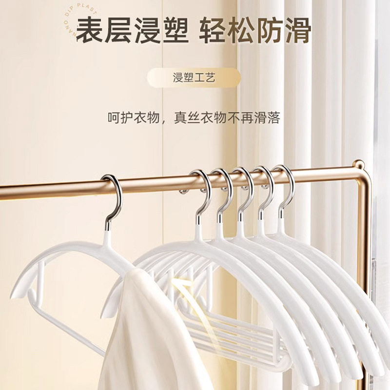 加粗圆弧晾衣架防滑晾衣服不变形挂衣架子轻奢衣挂玫瑰粉湖南