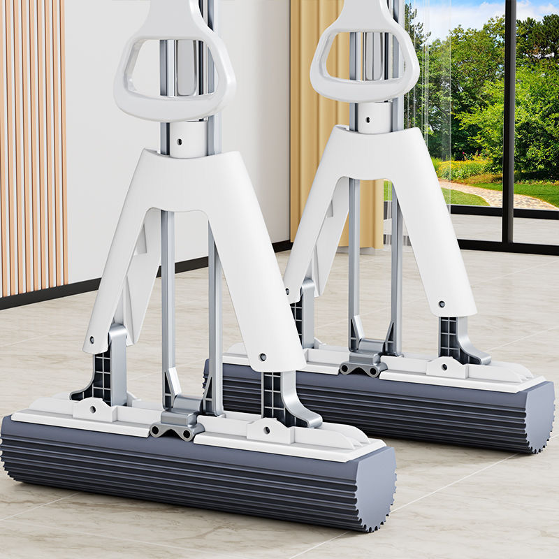 免手洗家用懒人海绵拖把吸水好干湿两用一拖净对折式海绵拖把墩布