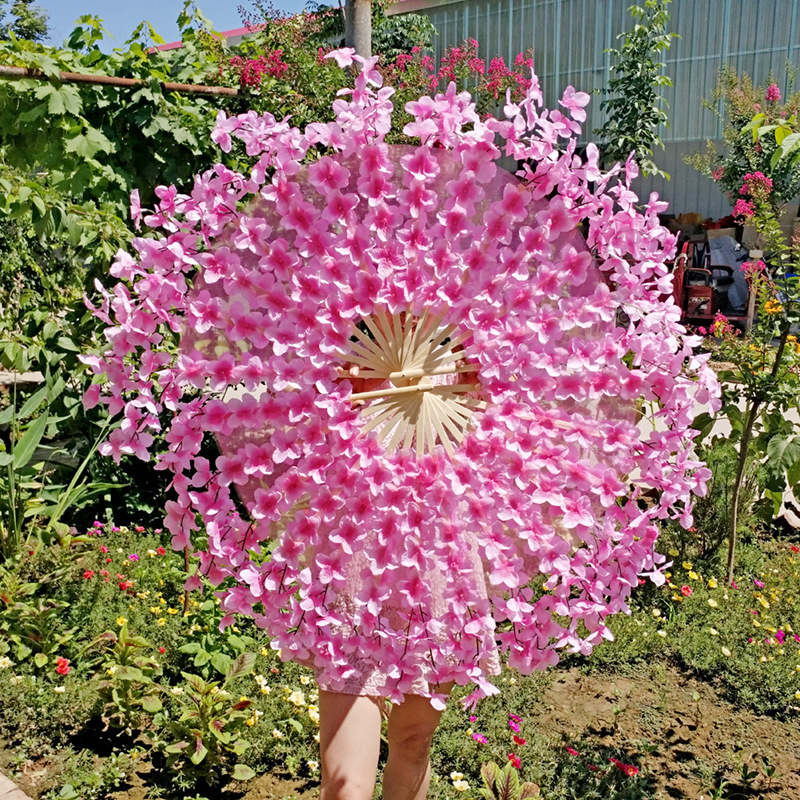 桃花扇成人表演舞蹈扇花瓣扇民族舞开场演出道具广场舞跳舞扭秧歌