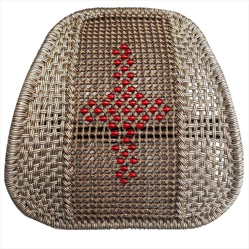 冰丝靠背垫夏季粗管车用腰垫钢管腰靠护背靠腰枕手编圆管