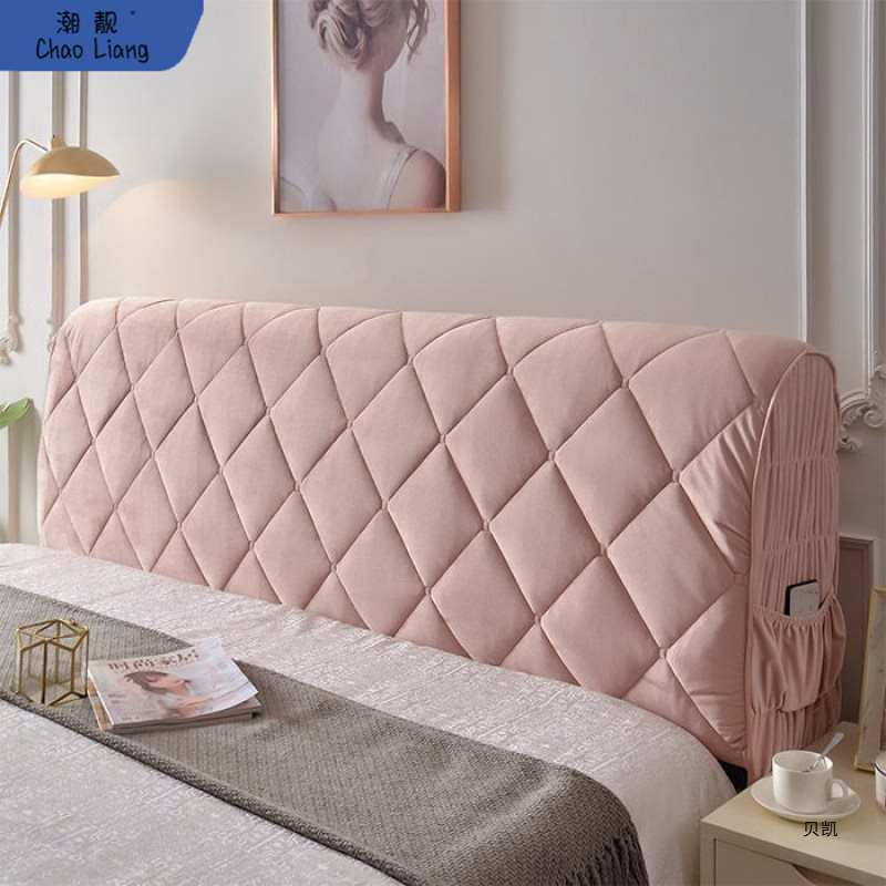 床头罩简约全包床头套软包现代绒布床头保护套欧式单面加厚防包邮