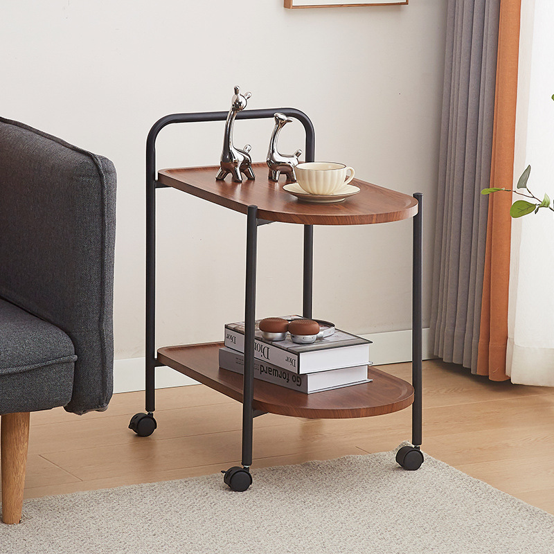 可移动小茶几小推车北欧风客厅沙发边几迷你桌子带轮置物架