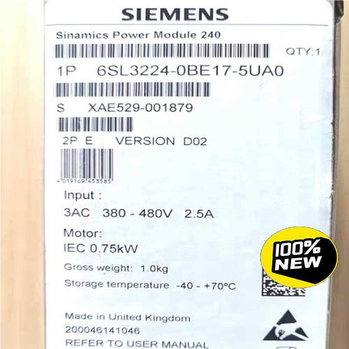 (议价)6SL3224-0BE17-5UA0G120+功率