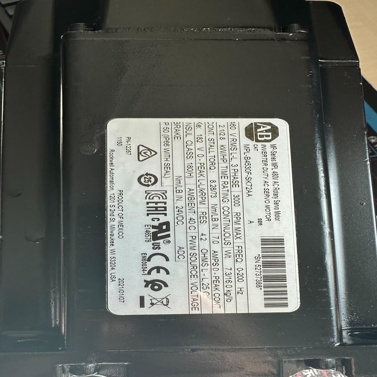 【顺庆】MPL-B4530F-SK72AA. ab牌电机mplb45【议价】