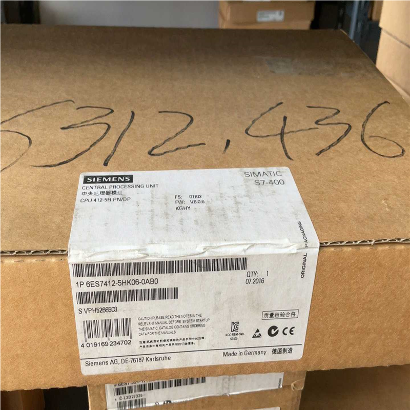 【汇生】6ES7412-5HK06-0AB0    全新未拆封【议价】
