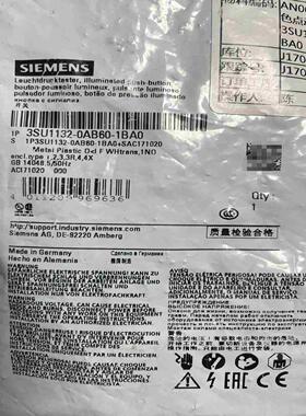 白色带灯按钮 3SU1132-0AB60-1BA0议价