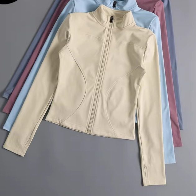 LULU 丝绒瑜伽女装秋冬2026新款修身立领运动健女士立领显瘦瑜伽