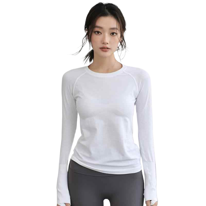 LULU新款修身显瘦长袖T恤女高弹圆领瑜伽上衣春秋亲肤透气白色内,运动/瑜伽/健身/球迷用品,瑜伽t恤,淘宝优惠券,粉丝福利购,淘宝优惠卷