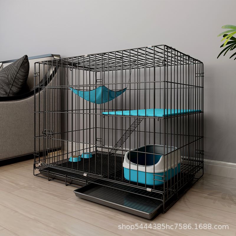 猫笼家用室内超大自由空间带厕所猫笼子/猫别墅