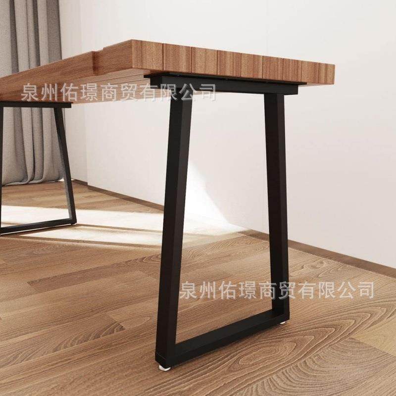 简约铁艺金属桌腿架创意桌脚书桌腿支架实木办公桌腿架承重型腿架