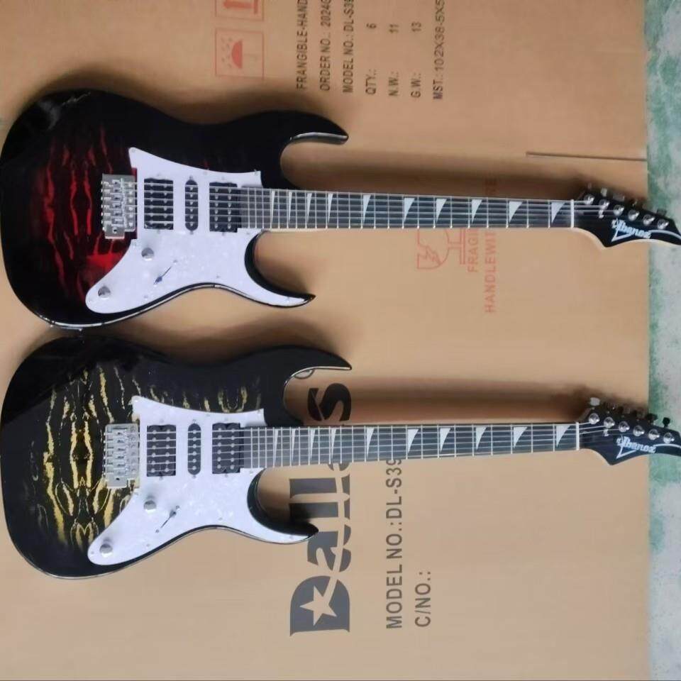 C一16电吉他全封闭弦钮玫瑰木指板双单双拾音器枫木琴头杨木琴体