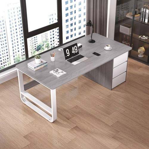 职员办公桌带抽屉家用卧室现代简约卧室学生学习书桌子电脑桌台式