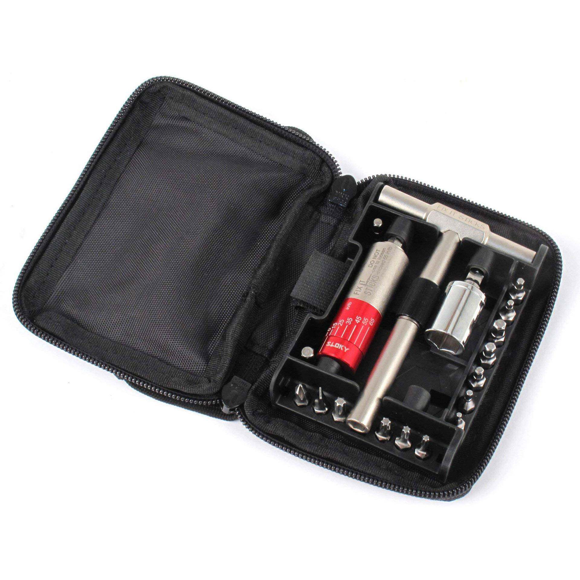 一体化扭矩驱动工具套件，带T型扳手钻头套筒适配器