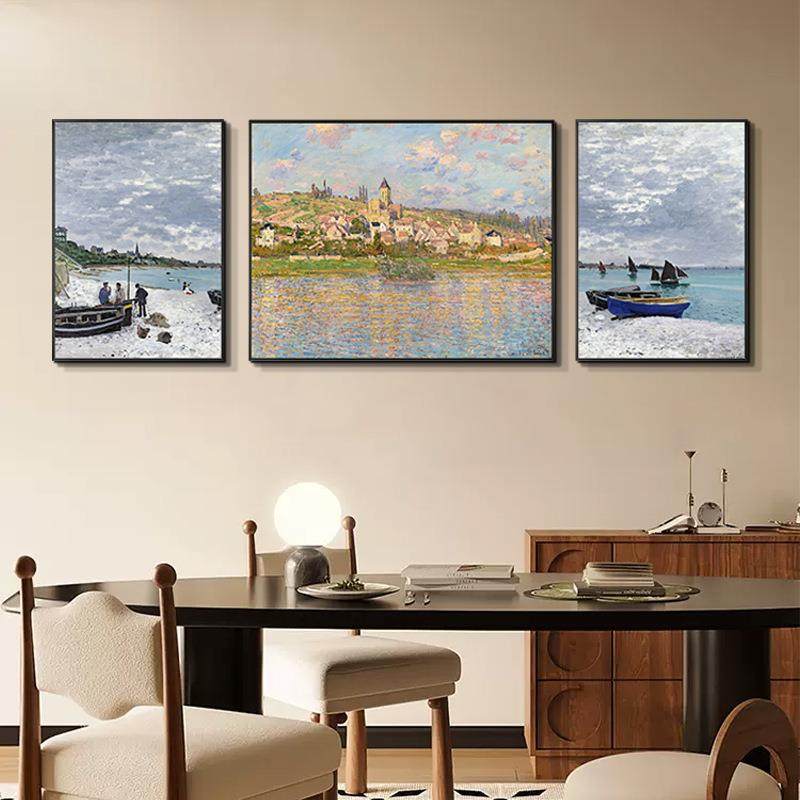 大海和帆影莫奈印象派风景小众装饰画卧室床头挂画餐厅边柜摆画,鲜花速递/花卉仿真/绿植园艺,割草机/草坪机,淘宝优惠券,粉丝福利购,淘宝优惠卷