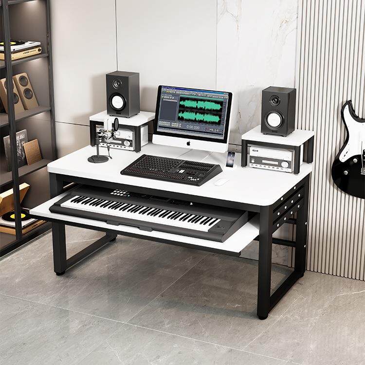 midi键盘电子琴桌现代编曲桌工作台家用琴架琴桌电钢琴推拉电脑桌
