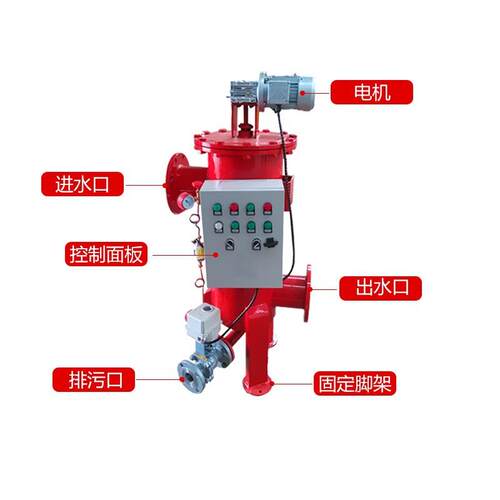泵吸式振频反过冲洗过滤器自动反泵吸式振过冲溉洗砂石/叠片滤器