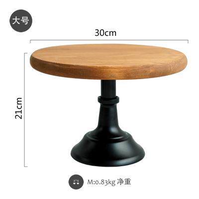 蛋木头蛋糕盘摄影道OMC具森林系古礼甜品台木质糕架欧式复做旧托