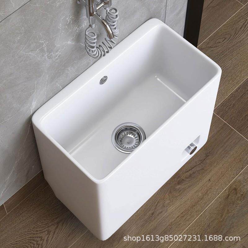 阳台脚瓷控拖布池陶把池洗地小拖把盆水槽537卫生间大号号方形家