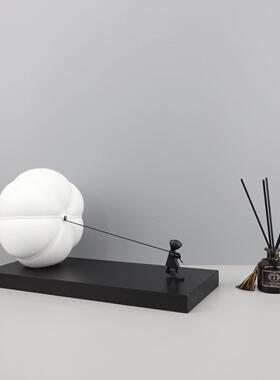 现代简约0925气球小孩人物摆件拉客厅房卧室样玄关电视柜板家居装