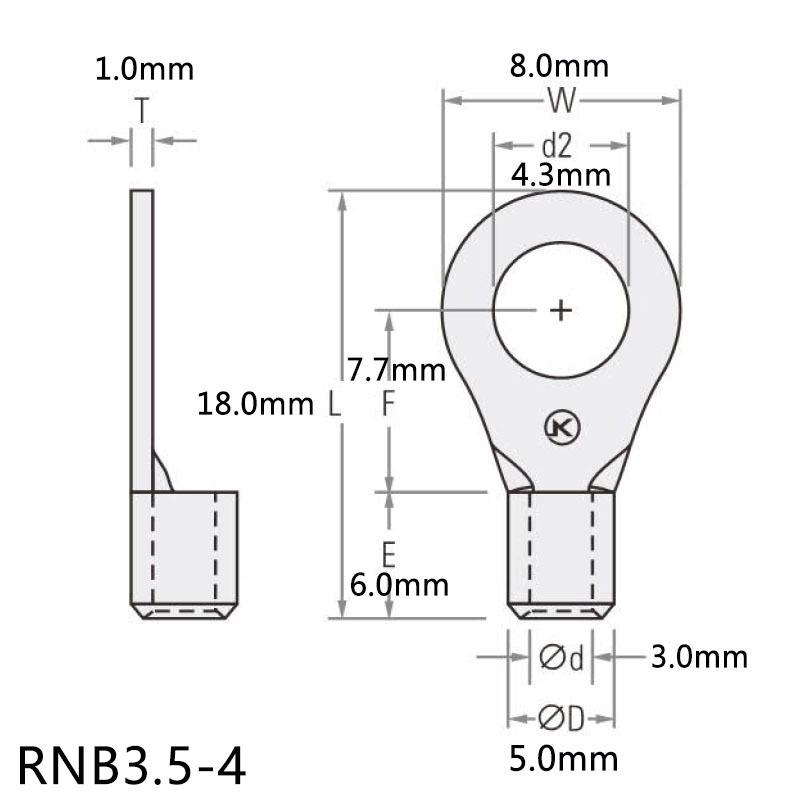 R连NB.-型紫铜鼻OT接线端子JYB接线片裸端头子电线接器冷压接头