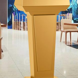 持演台讲台实木会议室发言台白烤漆讲台桌色主台门口迎宾985接待