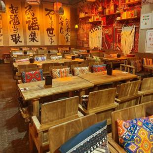 民老谣集L6-2酒桌椅实木卡座沙发椅子榆酒吧桌子民谣木集长方靠馆