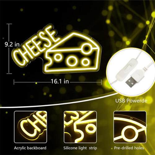 LSVZE霓虹招牌灯chees光e灯发灯牌亚克力灯牌室D内外防水装饰灯跨