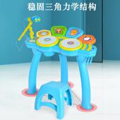 贝芬乐架子鼓儿童玩具初学者练习敲打鼓乐器2岁男孩家用宝宝专用