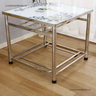 SUS304厚家用不锈加钢烤火桌取暖架季电炉正UAF形冬折叠组装餐方