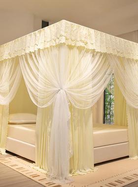 全封闭式公主挡床幔纱遮光HXcw4b0K风保暖帘开门防顶布罩蚊帐家用