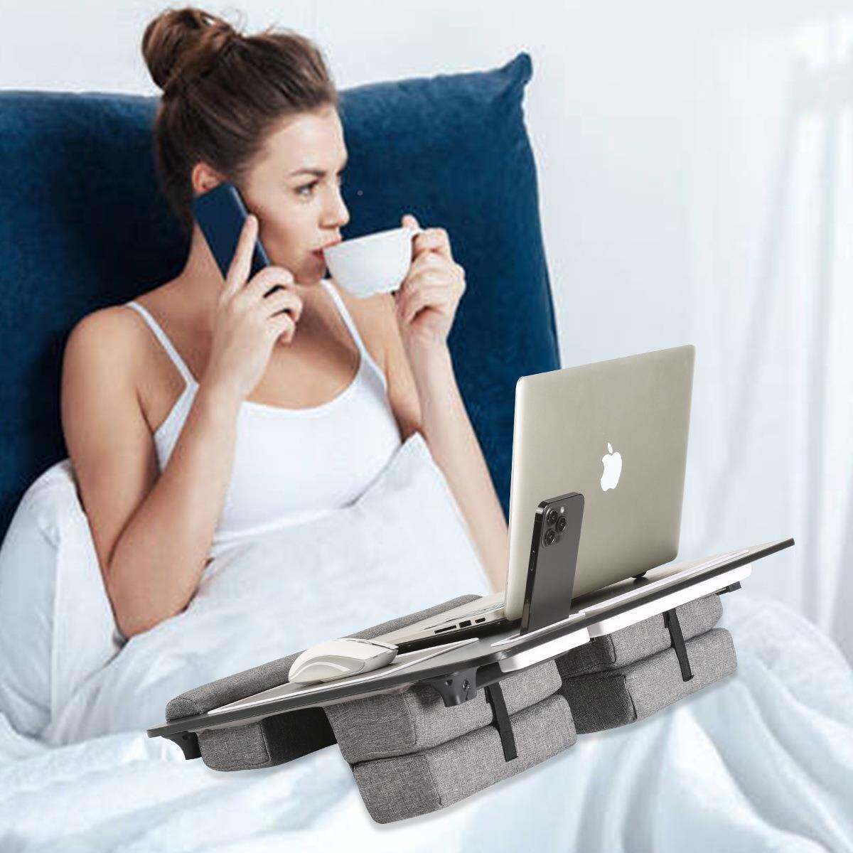 叠桌懒笔记本大床上电脑折桌人加高膝上桌lapdesk床上书桌