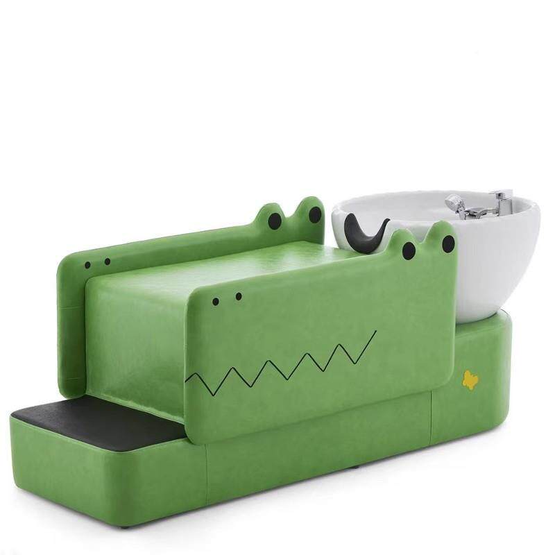 新款儿童轻奢洗床理发洗店专用小孩卡通泰式半床躺式头/头厂家直