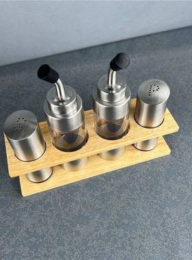 物厨T413TWG0房调味瓶不锈家油用盐酱醋套装置架调料品钢罐收纳盒