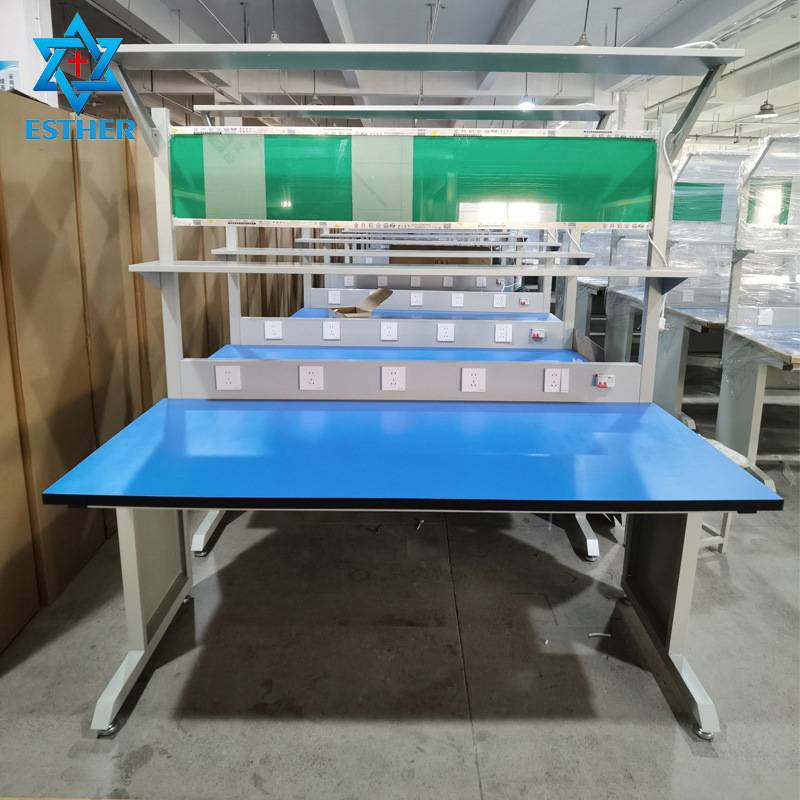 车间防静电工作台 重型钳工实木带抽屉工作台设备维修装配工作桌