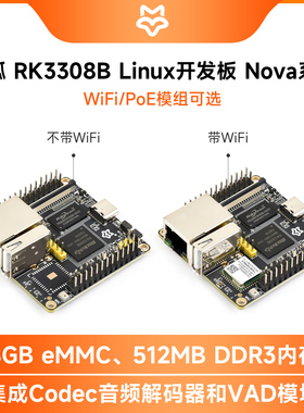 幸狐Luckfox Nova瑞芯微RK3308B开发板 内置Codec支持8通道麦克风