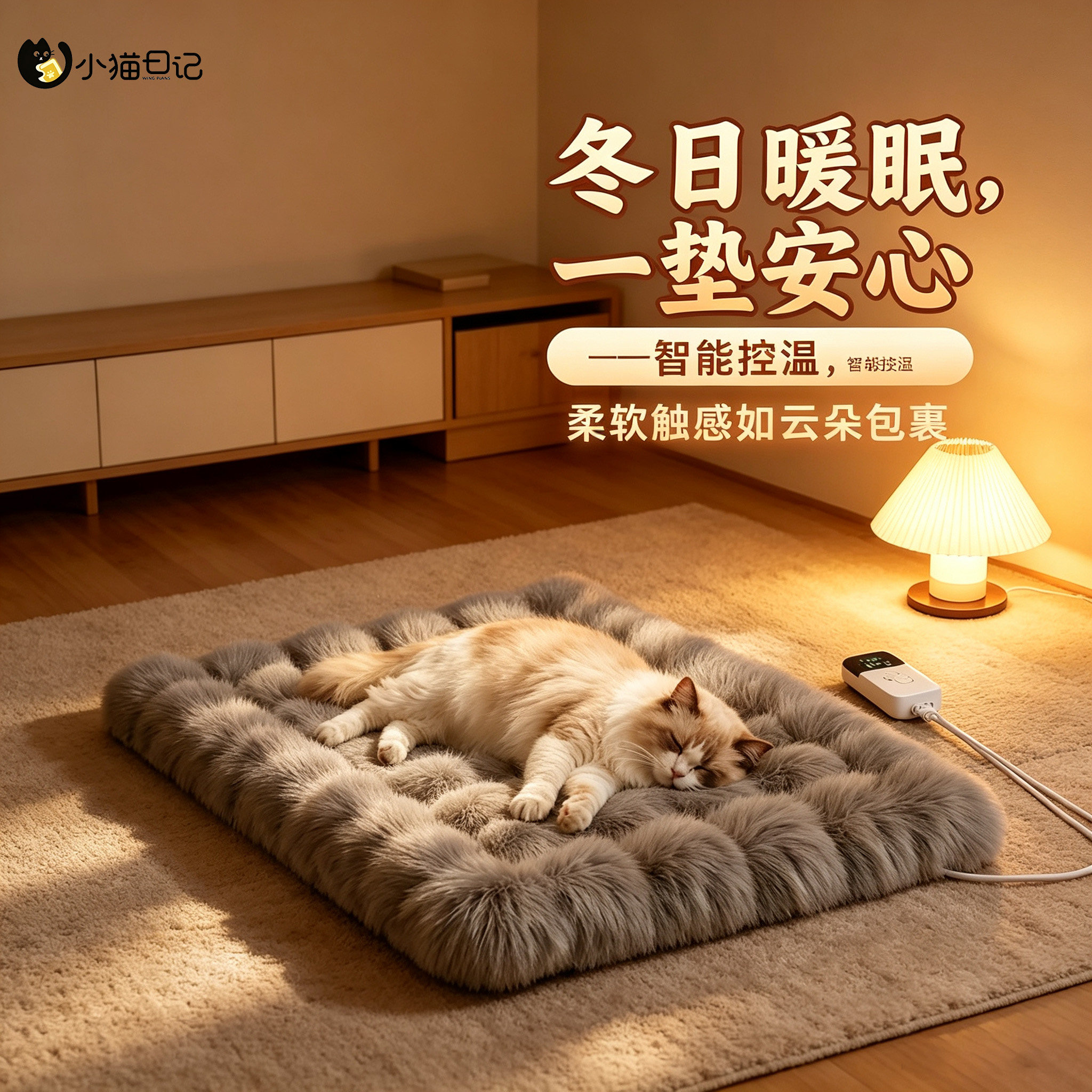 猫狗窝恒温可拆洗电热毯