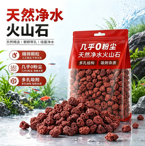 天然火山石鱼缸造景底砂