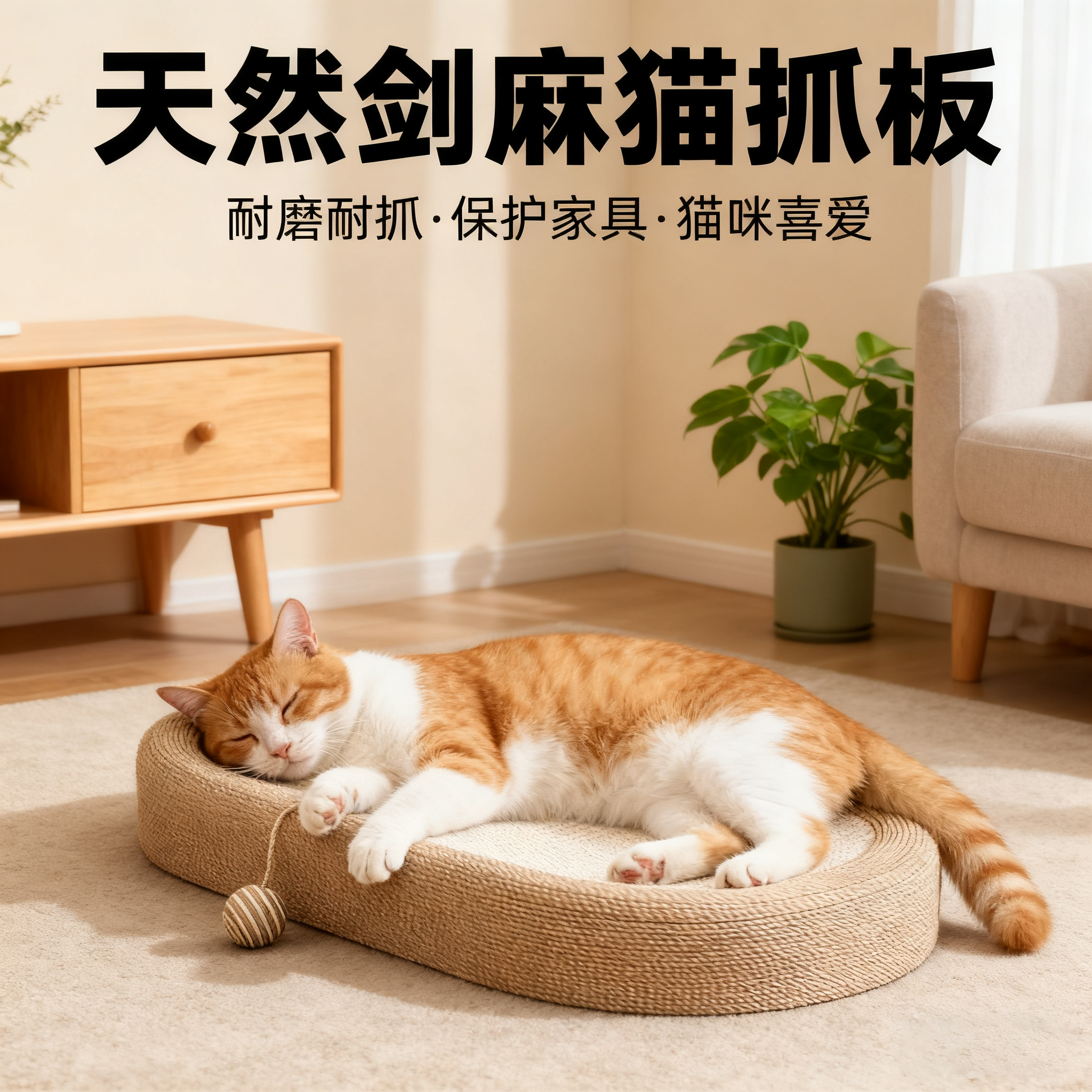 猫抓板剑麻耐磨不掉屑不生虫